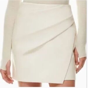 Wilfred Cream Mini Skirt (Wore Twice) Vegan Leather